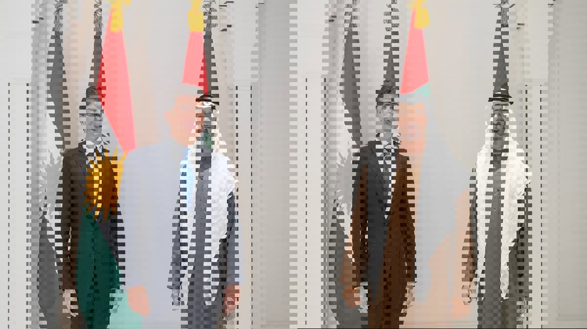 محمد بن زايد يستقبل رئيس إقليم كردستان العراق
