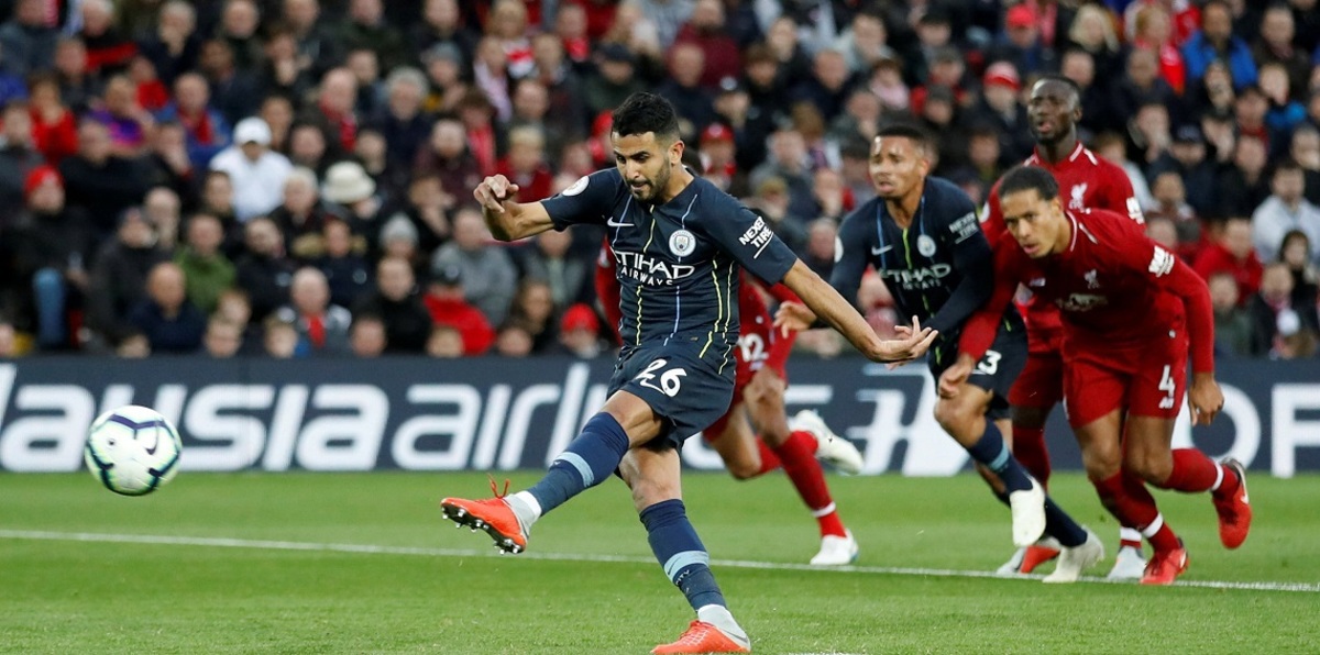 ماذا قال رياض محرز بعدما أهدر ركلة جزاء في مباراة ليفربول ومانشستر سيتي؟