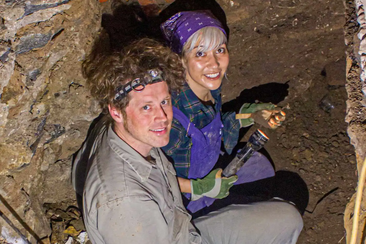 أثناء عملية البحث عن الآثار 