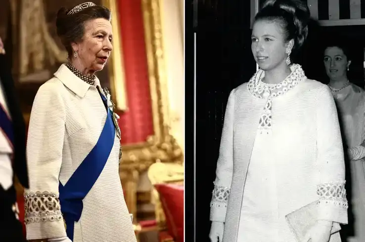 الأميرة آن بالمعطف نفسه بين الماضي والحاضر