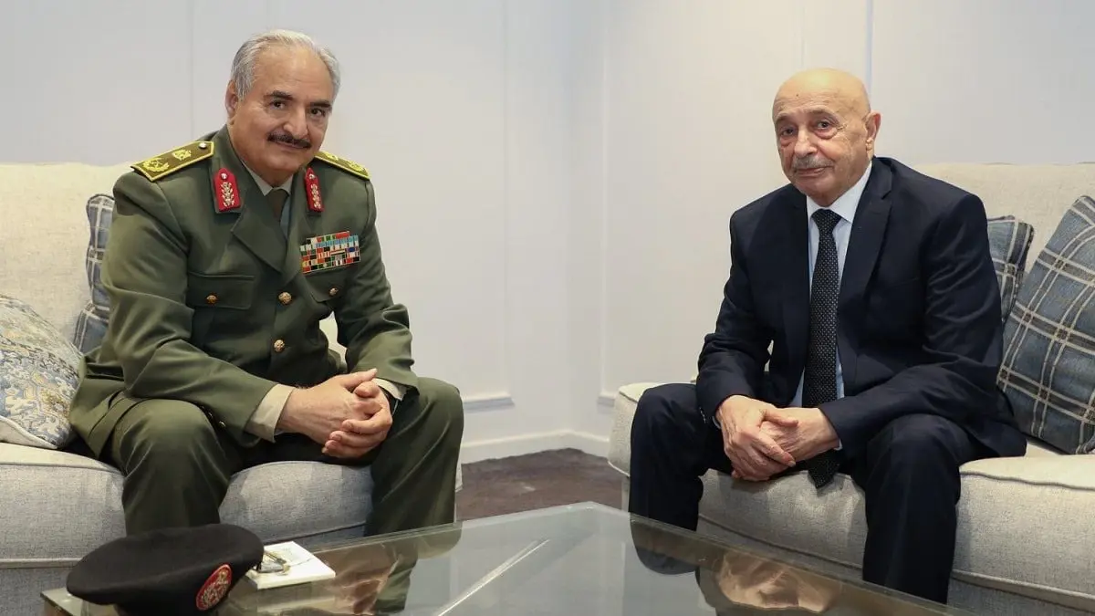 المشير حفتر وعقيلة صالح في زيارة مفاجئة إلى القاهرة