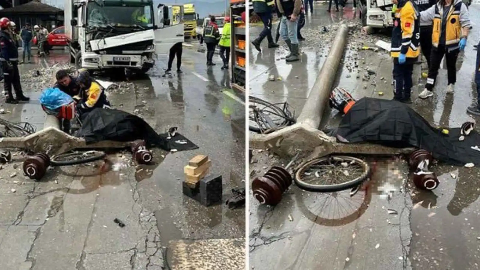 عمود كهرباء يهوي على مسن تركي ويُنهي حياته بلحظة صادمة (فيديو)