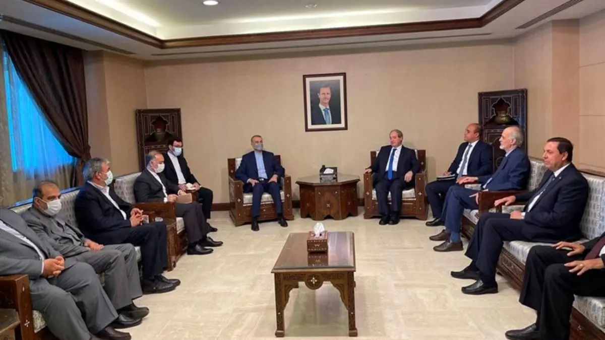 المقداد مستقبلا عبد اللهيان: دمشق حريصة على إقامة أفضل العلاقات بين طهران والعرب