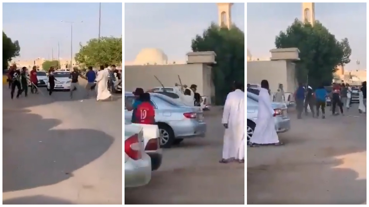 مشاجرة عنيفة بالعصي بين سوريين في السعودية 