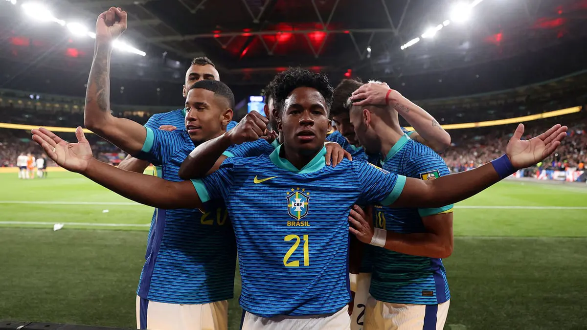 إندريك يسجل هدف فوز البرازيل على إنجلترا ويحتفل على طريقة بيلينغهام (فيديو)