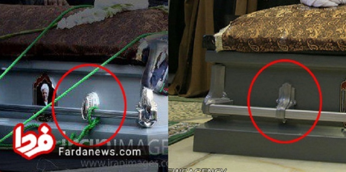 وسائل إعلام إيرانية تشكك في وجود جثة رفسنجاني بالتابوت الذي صلى عليه خامنئي صلاة الميت (صور)