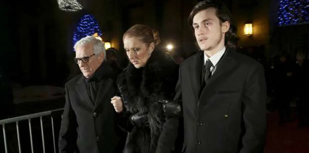 سيلين ديون تودع زوجها في جنازة حضرها الآلاف (صور)