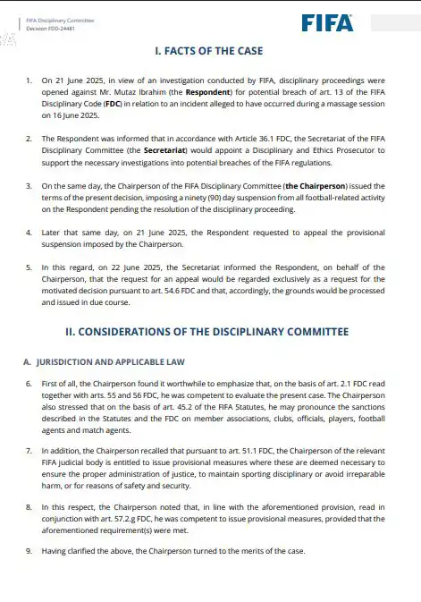 قرار لجنة الانضباط بشأن الحكم معتز الشلماني