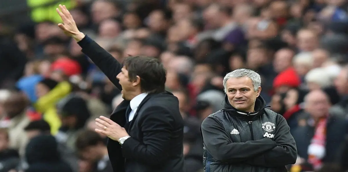 مشاحنات مورينيو وكونتي تشعل مباراة مانشستر يونايتد وتشيلسي