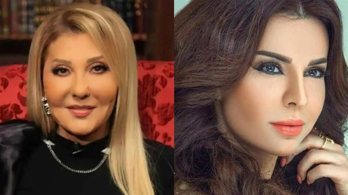 الممثلتان نادية الجندي وفريال يوسف.