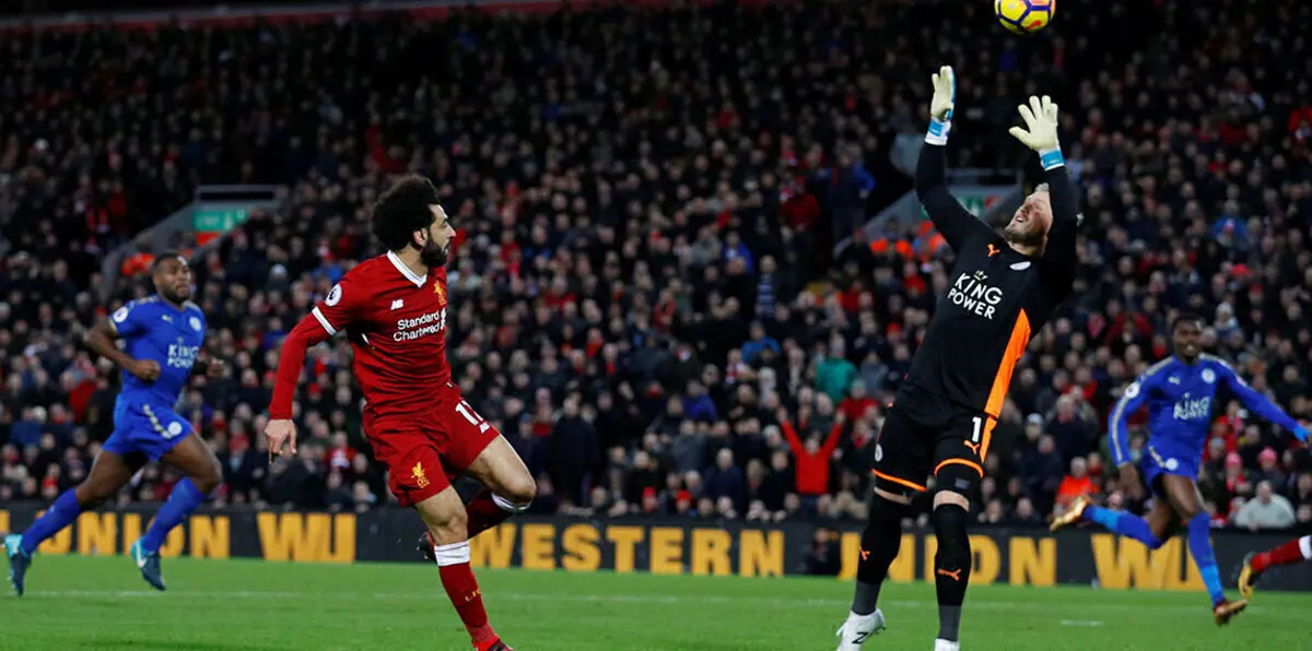 شاهد أهداف محمد صلاح في مباراة ليفربول وليستر‎ سيتي