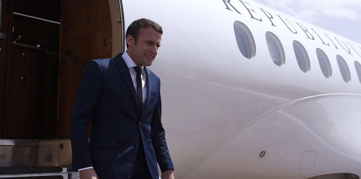 وصول الرئيس الفرنسي إلى الولايات المتحدة