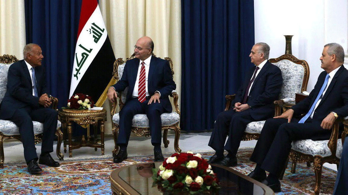 خلال استقباله أبو الغيط.. برهم صالح: العراق بعيد عن سياسة المحاور