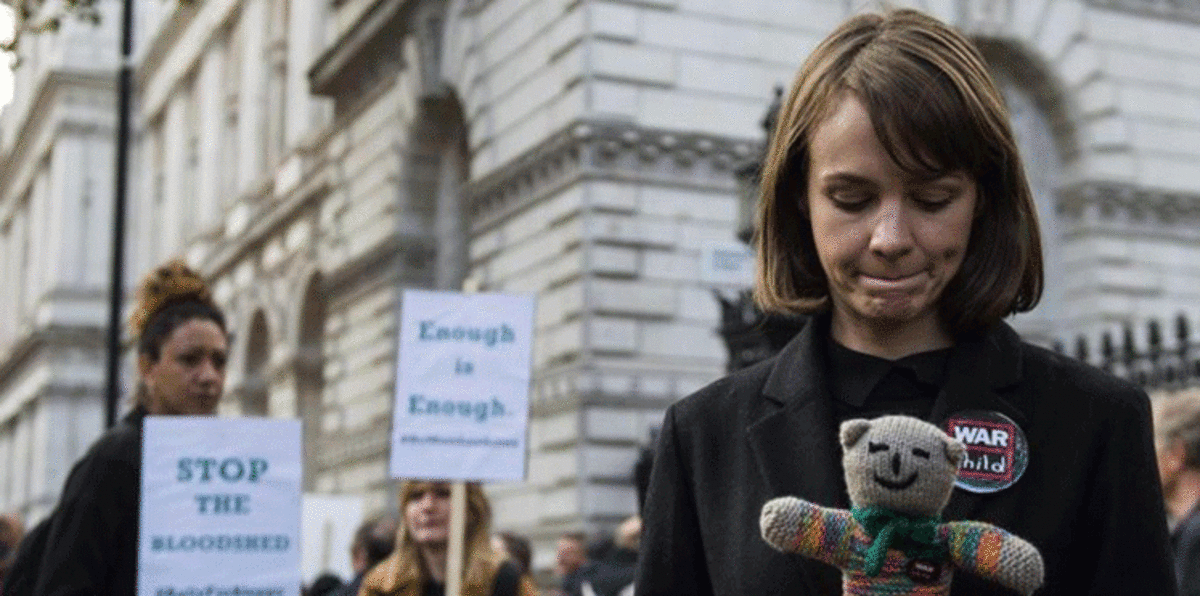 بالصور.. مظاهرة في لندن تنديدًا باعتداءات النظام السوري وروسيا على حلب