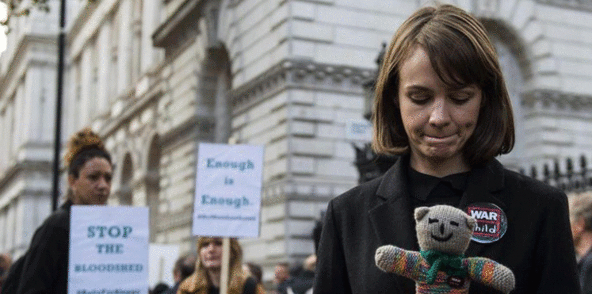 بالصور.. مظاهرة في لندن تنديدًا باعتداءات النظام السوري وروسيا على حلب