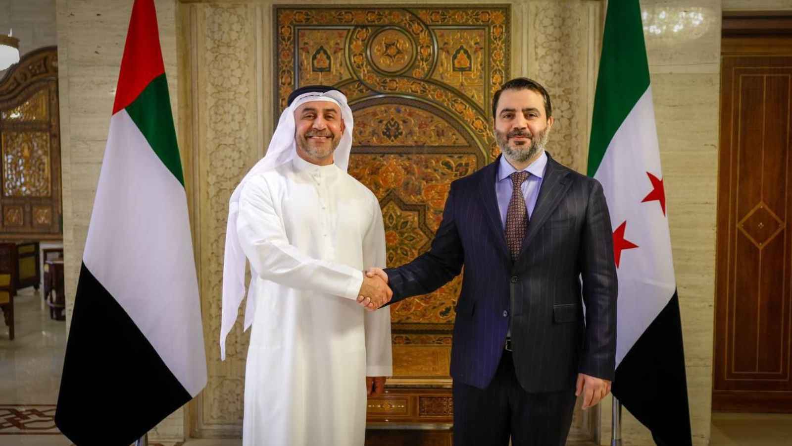 وزير الخارجية السوري يلتقي وفدًا إماراتيًا في دمشق