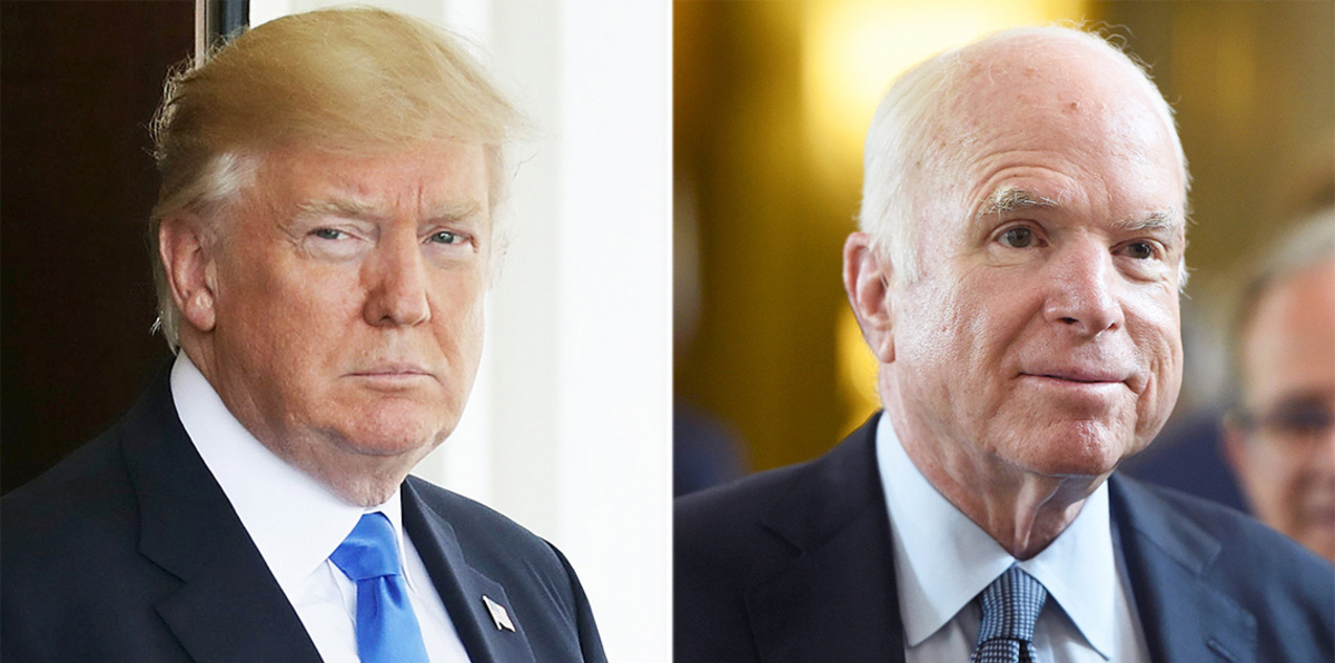 يعاني من سرطان بالدماغ.. ماكين يوصي بعدم حضور ترامب لجنازته