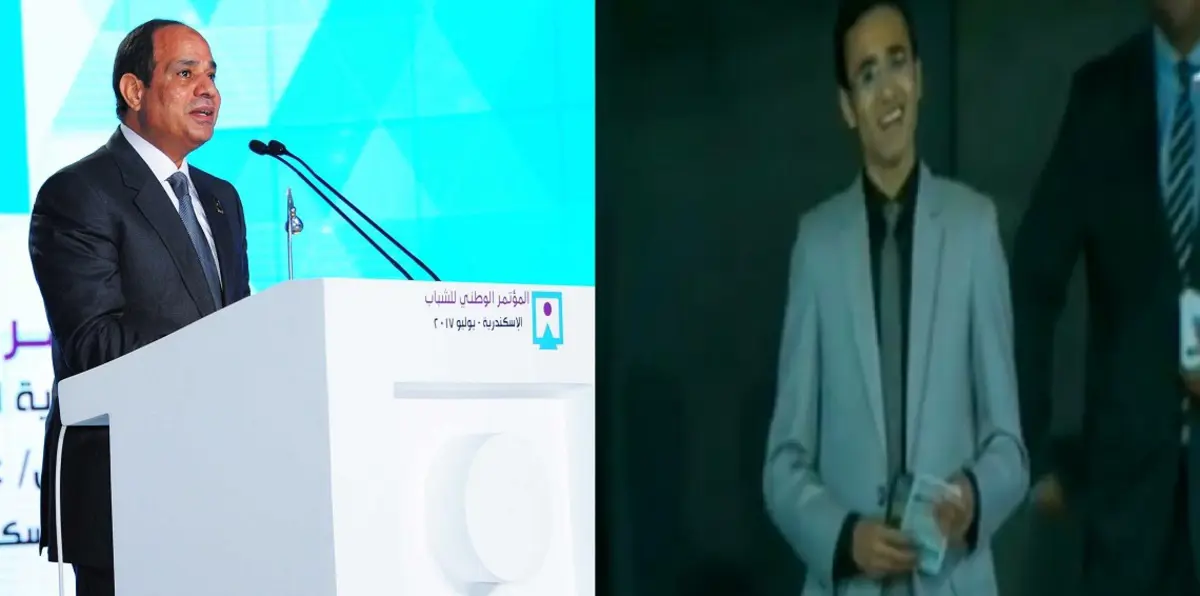 شاب مصري يدعي أنه عالم.. والسيسي يدعوه للحضور: تعال لو سمحت (فيديو)