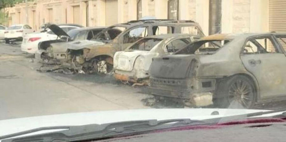 احتراق مجموعة من السيارات في السعودية لأسباب مجهولة