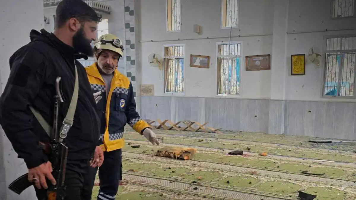 المسجد المستهدف في مدينة حمص السورية