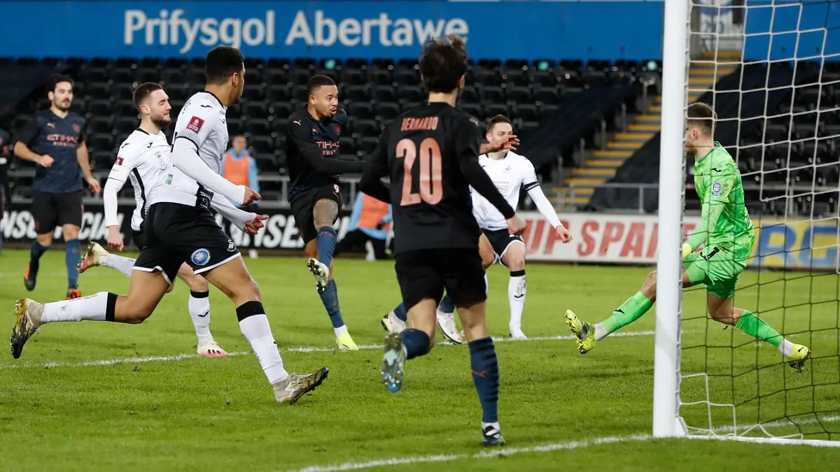 مانشستر سيتي يحقق رقمًا فريدًا بعد فوزه على سوانزي بكأس الاتحاد الإنجليزي