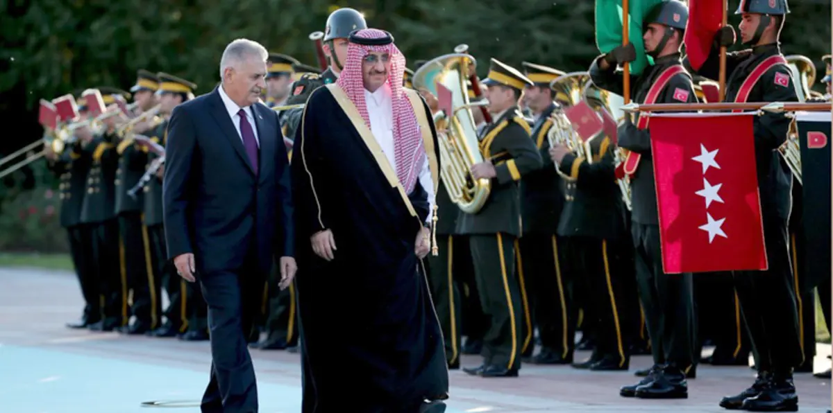 يلدريم يستقبل محمد بن نايف في أنقرة