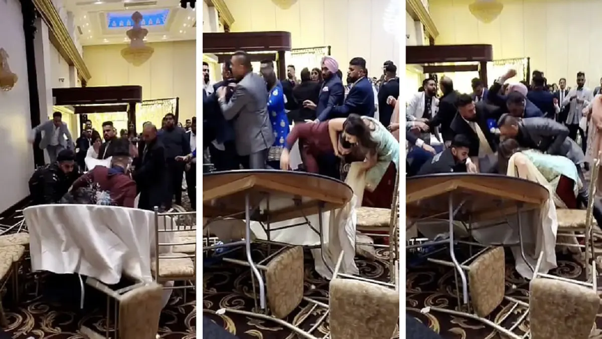 شجار عنيف بين مدعوين في حفل زفاف بكندا (فيديو)