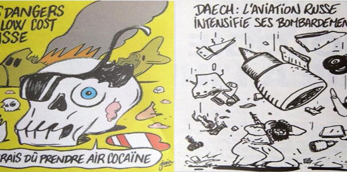 الروس ينتصرون لضحايا طائرتهم وينتفضون ضد شارلي إيبدو