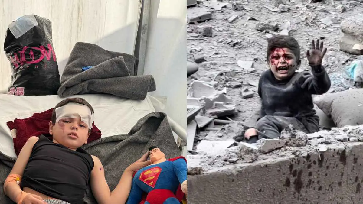 قذفه الانفجار في الجو.. طفل غزة علي فرج يثير تعاطفاً واسعاً (فيديو)
