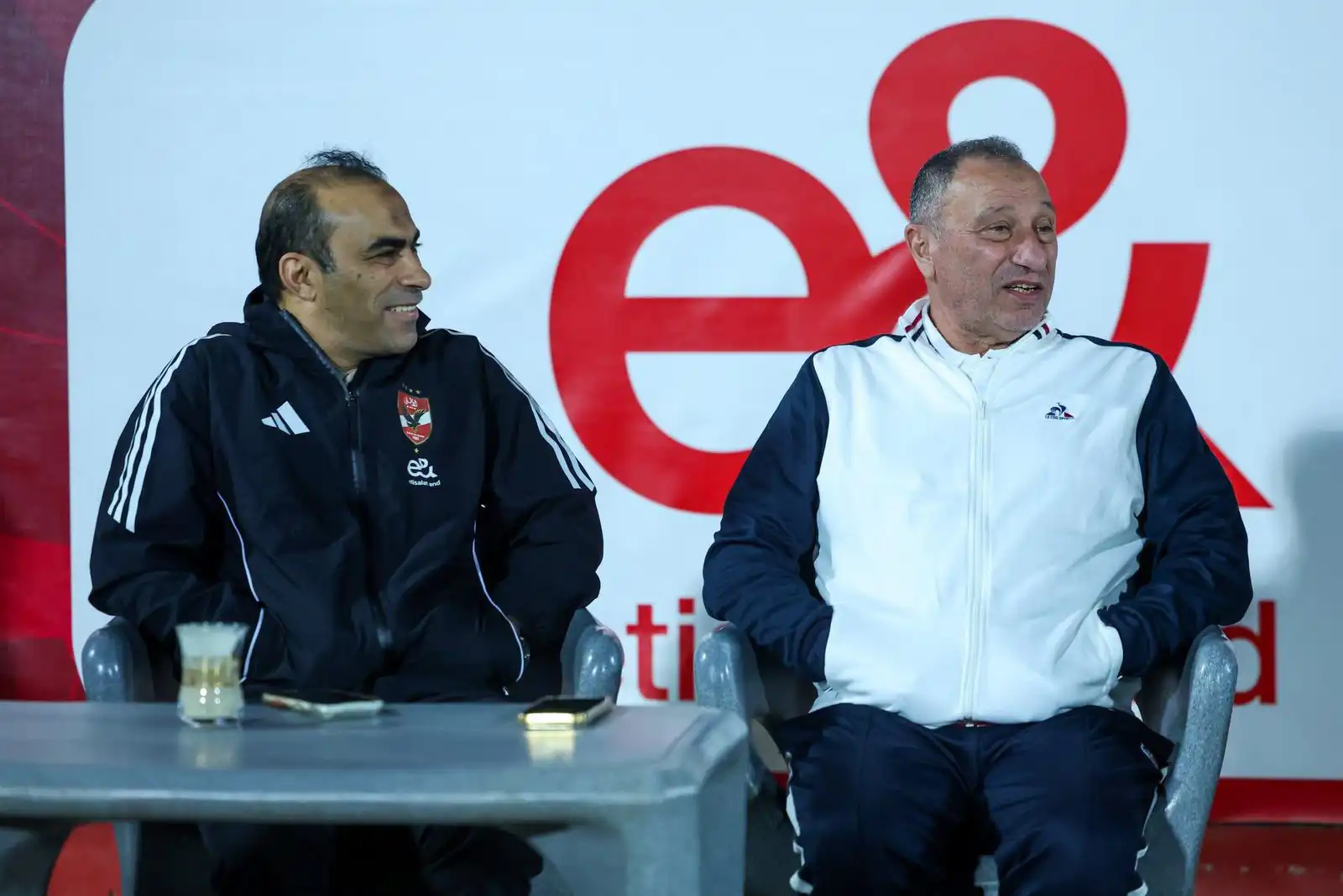 محمود الخطيب رئيس الأهلي المصري مع سيد عبد الحفيظ