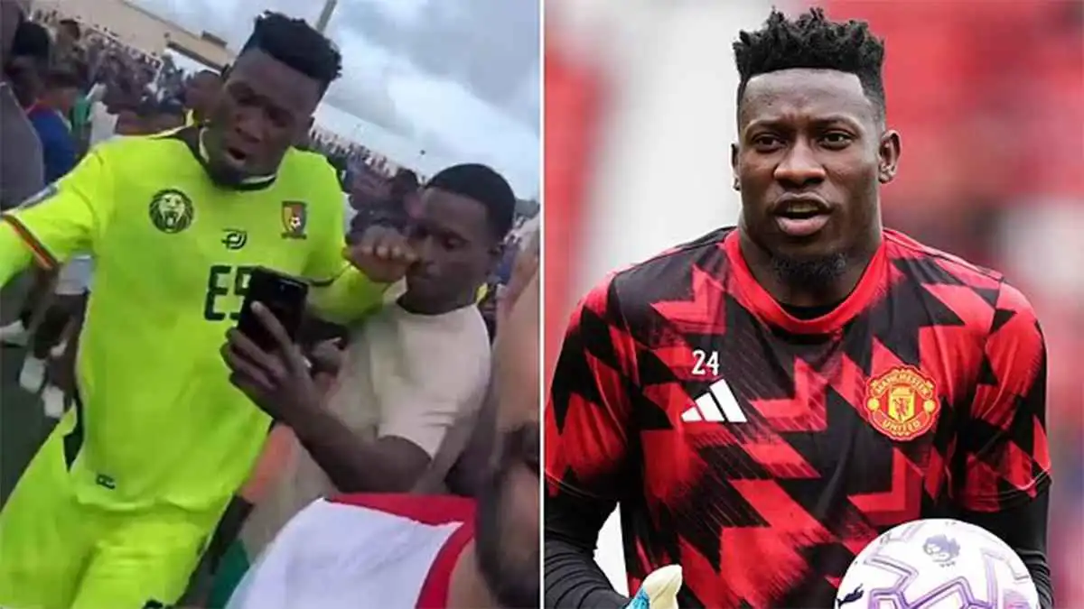 أندريه أونانا يعتدي على مشجع بعد هزيمة الكاميرون أمام الرأس الأخضر (فيديو)