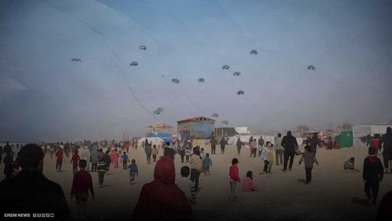 من جديد.. المساعدات تتدفق جواً نحو غزة بعد توقف دام نصف عام