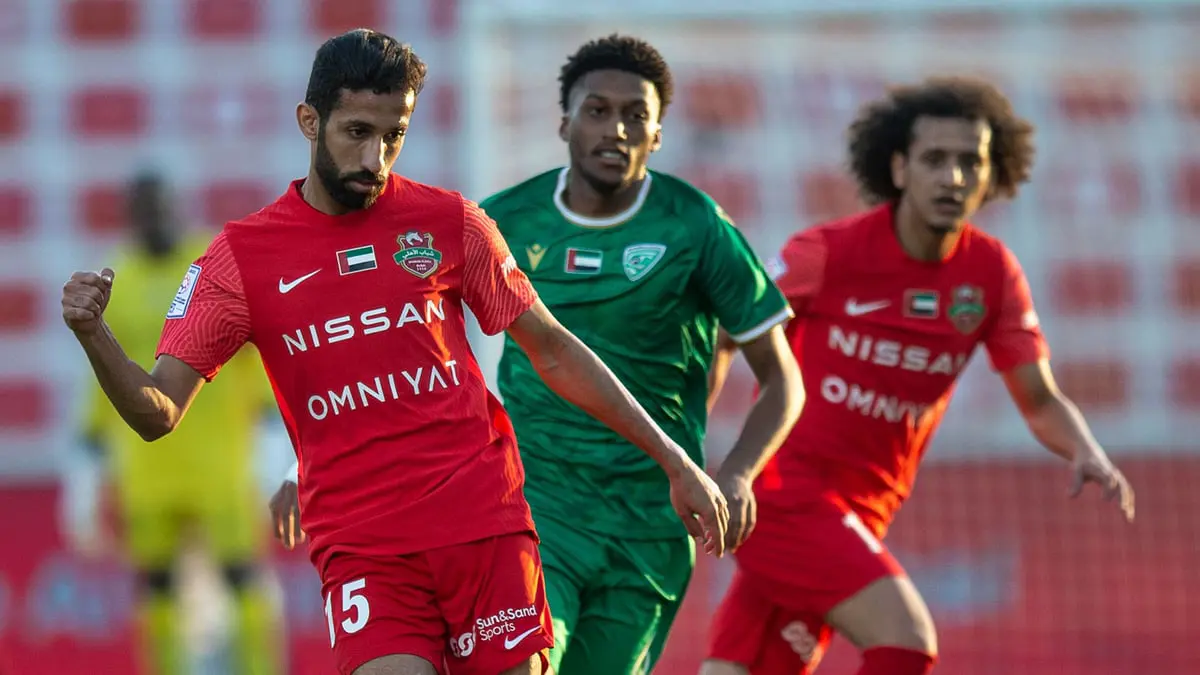 دوري أدنوك للمحترفين.. عموري يسجل أول أهدافه مع شباب الأهلي في الفوز على خورفكان