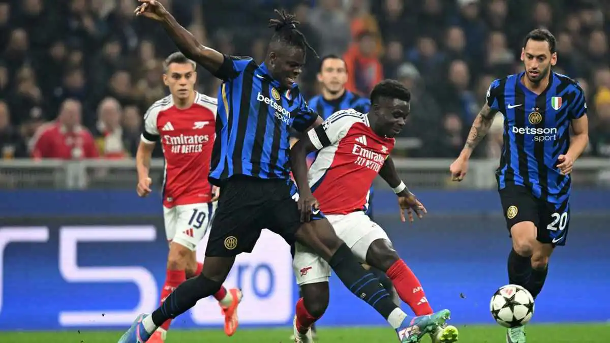 ملخص وأهداف مباراة آرسنال وإنتر ميلان في دوري أبطال أوروبا