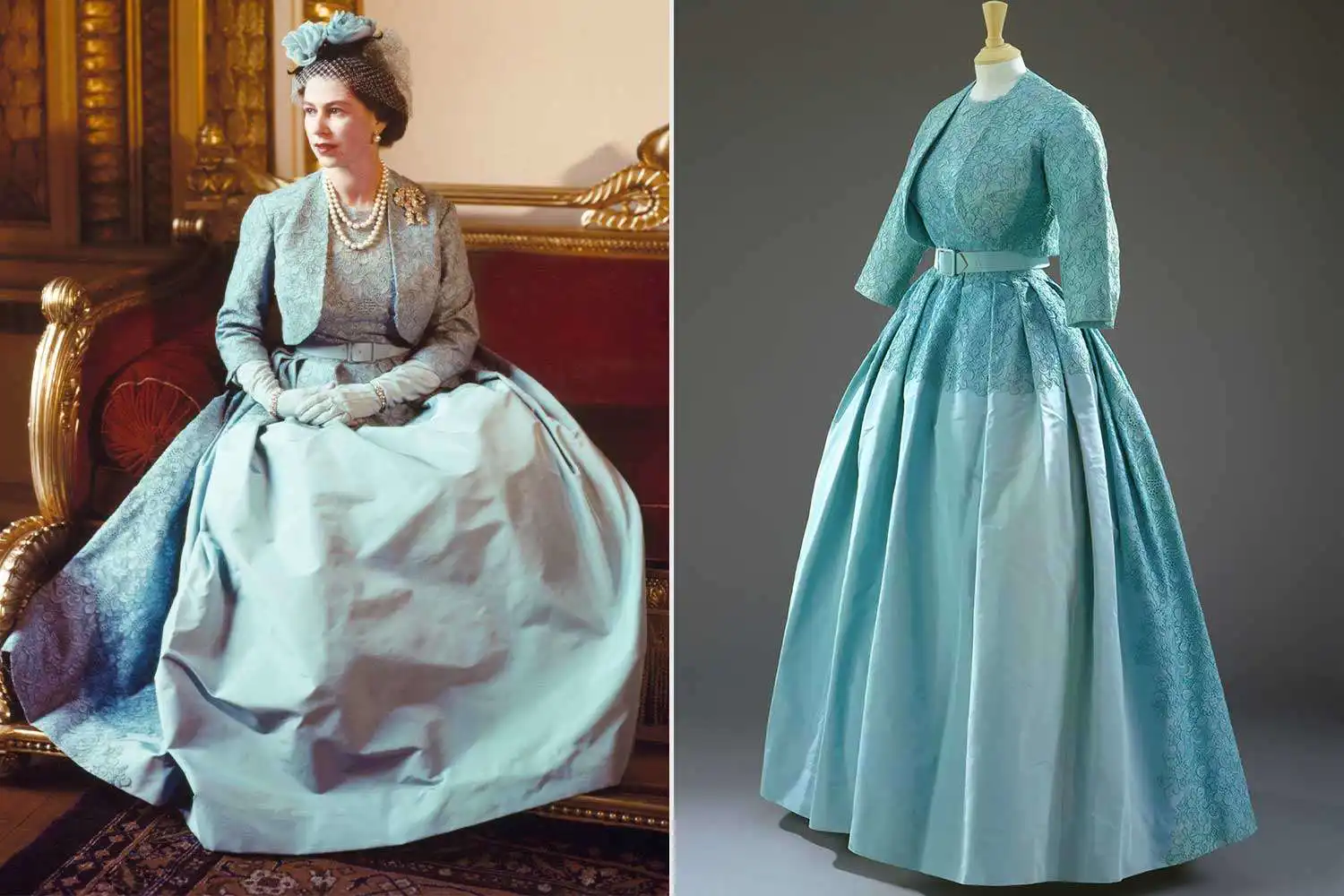 الملكة إليزابيث ترتدي فستاناً في حفل الأميرة مارغريت