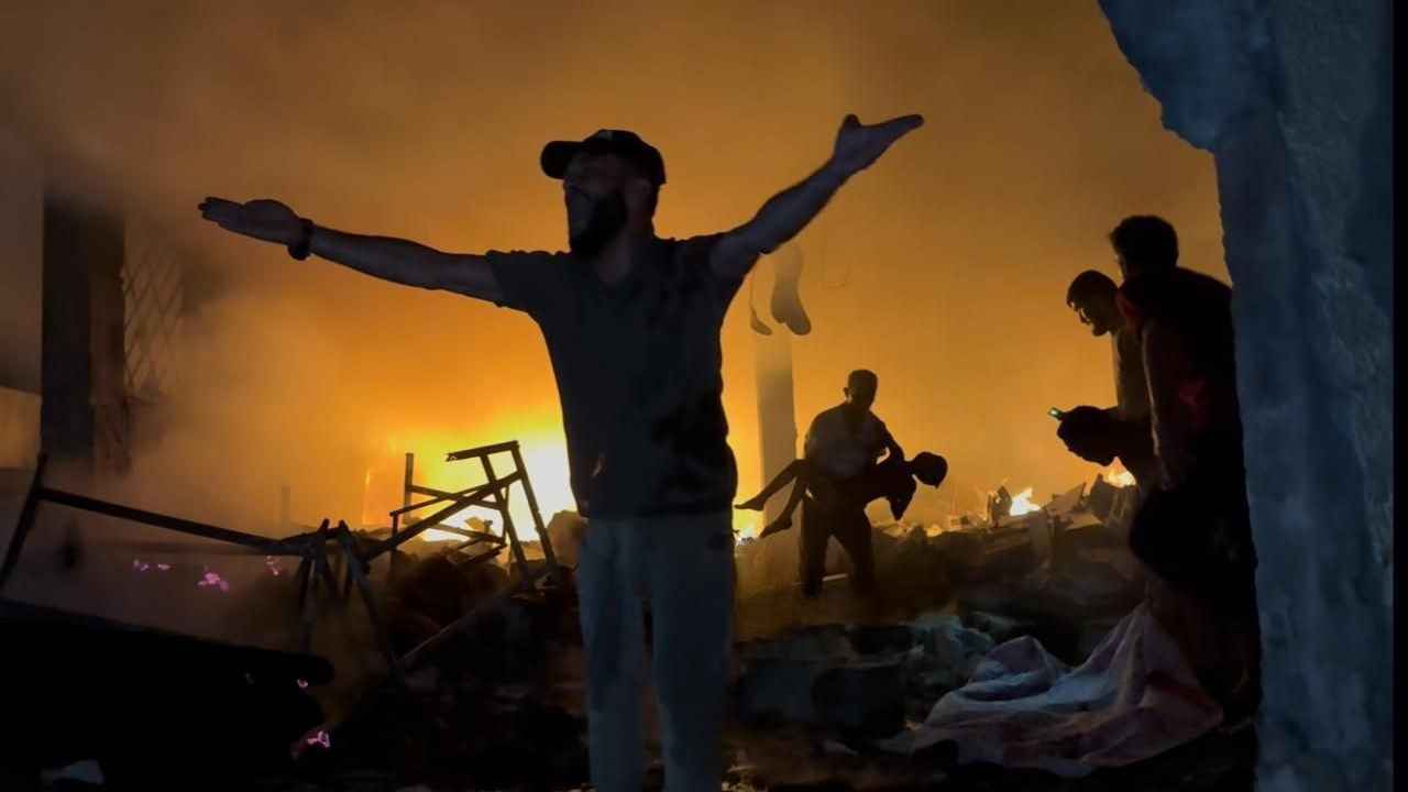 غارات إسرائيلية تستهدف مدرسة مصطفى حافظ غرب غزة (فيديو)