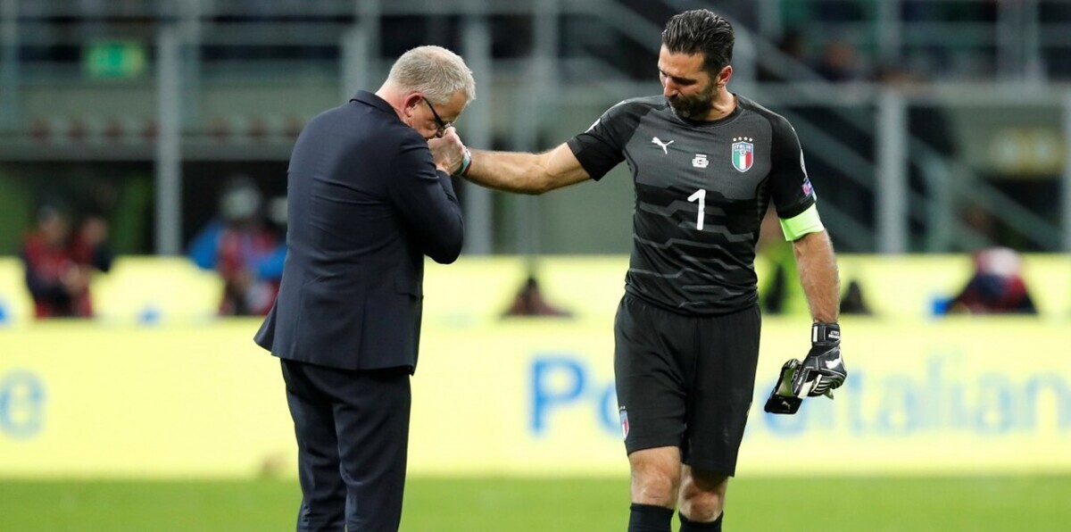 تصرف رائع من بوفون حارس إيطاليا أمام السويد (فيديو)