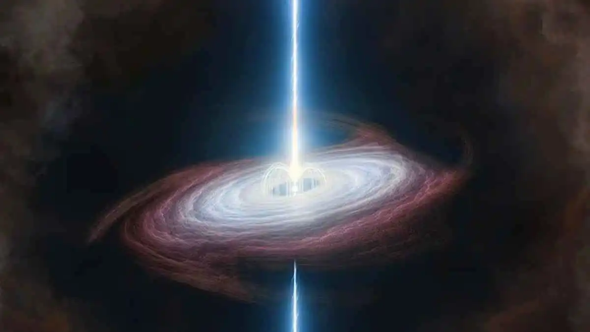 تصور فني لنجم مغناطيسي محاط بقرص غازي دوّار