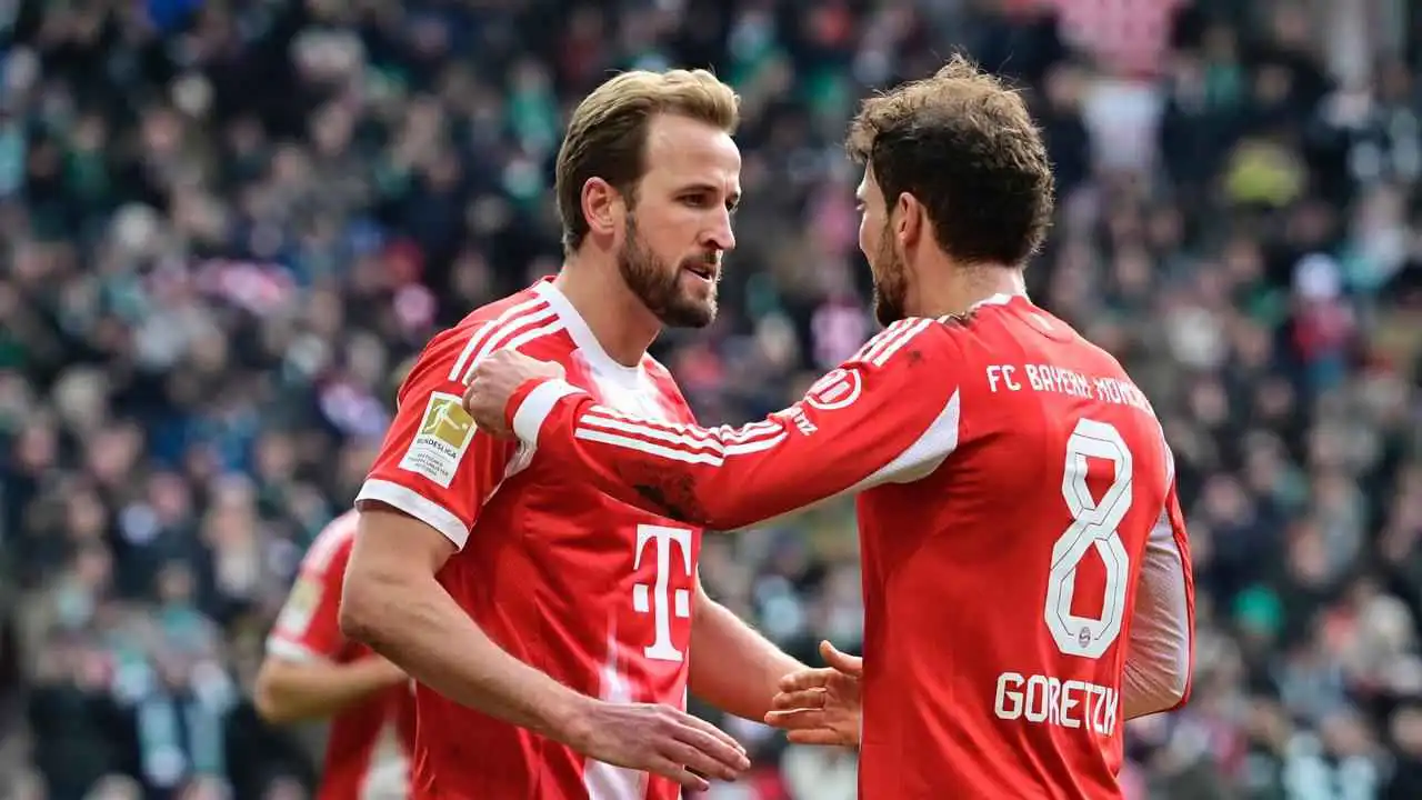 ترتيب هدافي الدوري الألماني بعد ثنائية هاري كين في مباراة بريمن وبايرن ميونخ