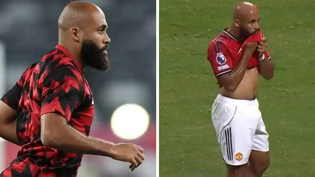 حقيقة صورة "كرش" مبويمو نجم مانشستر يونايتد (شاهد)