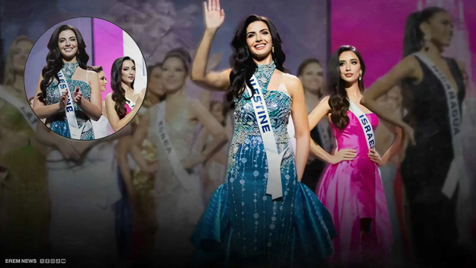 صدفة أم تنظيم مسبق؟.. ملكتا جمال إسرائيل وفلسطين جنباً إلى جنب في تايلاند