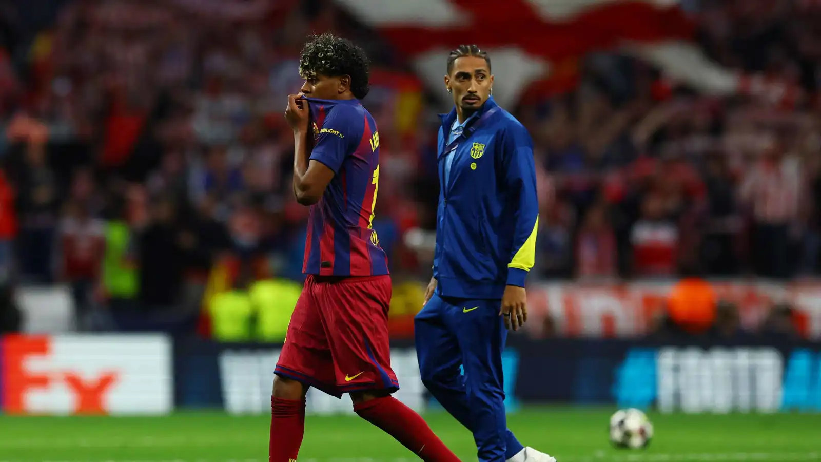 قوة في لحظة حزينة.. رد فعل لامين يامال بعد خروج برشلونة (فيديو)