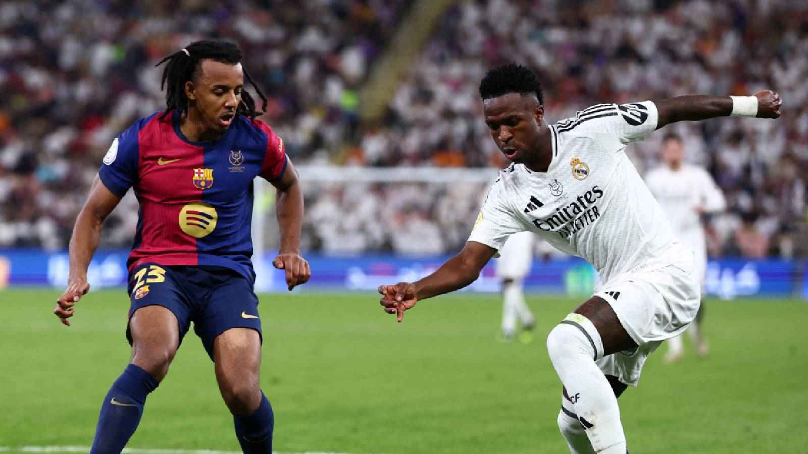 أغرب رد فعل من فينيسيوس جونيور لحظة تتويج برشلونة (فيديو)