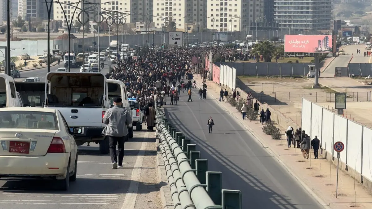 تجدد مظاهرات المعلمين في السليمانية بكردستان العراق
