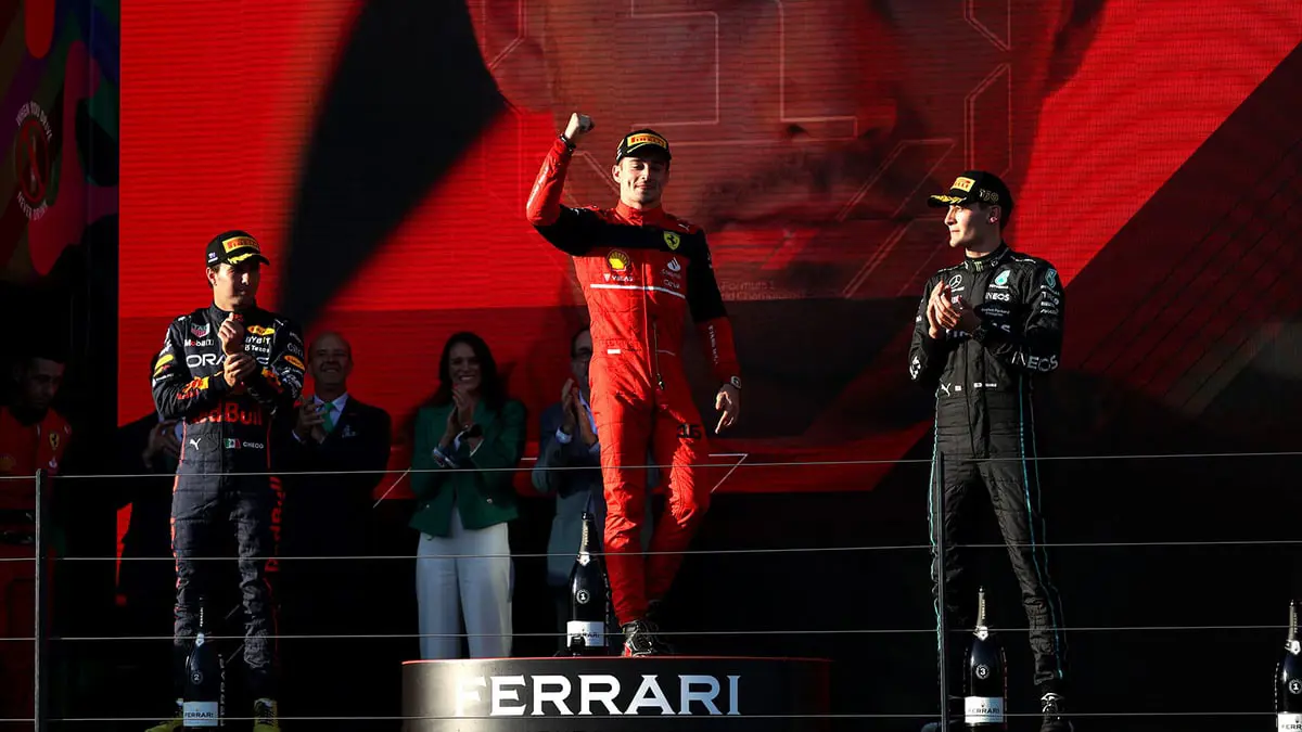 لوكلير سائق فيراري يفوز بجائزة أستراليا الكبرى