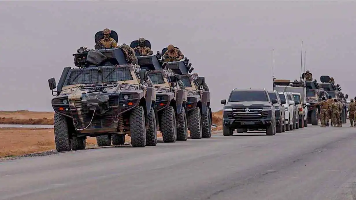 عربات مسلحة تابعة للجيش السوري في الحسكة