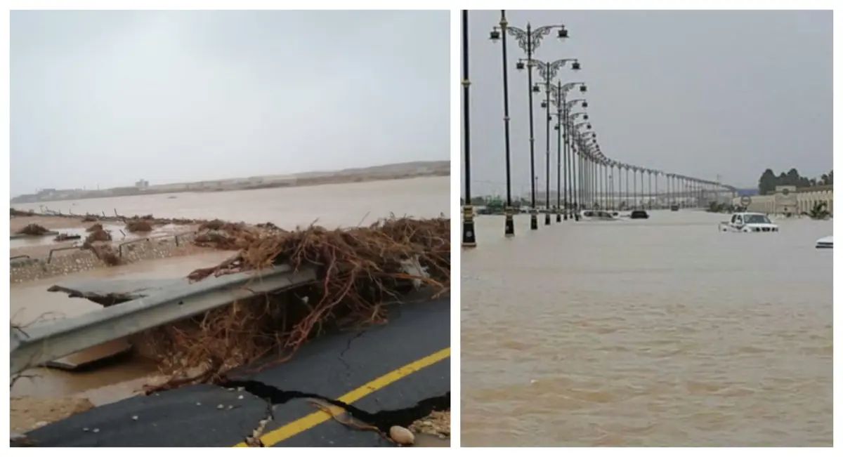 غيّر لون بحر العرب.. شاهد آثار الإعصار مكونو في سلطنة عمان (فيديو)
