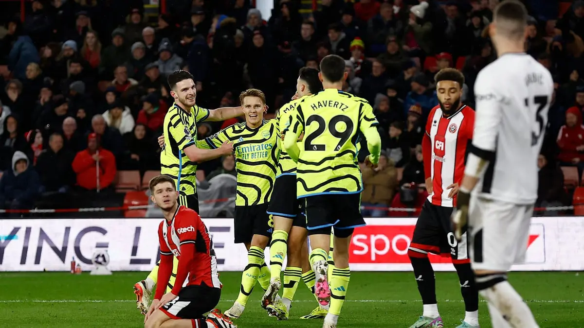 ترتيب الدوري الإنجليزي.. آرسنال يكتسح شيفيلد ويشعل صراع الصدارة