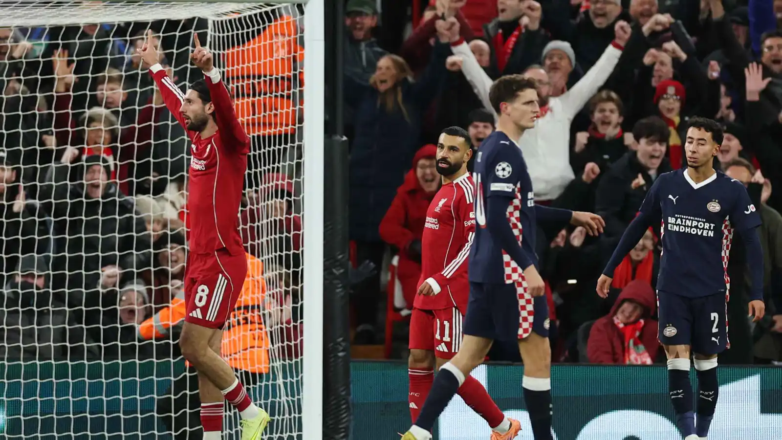 ملخص وأهداف مباراة ليفربول وآيندهوفن في دوري أبطال أوروبا