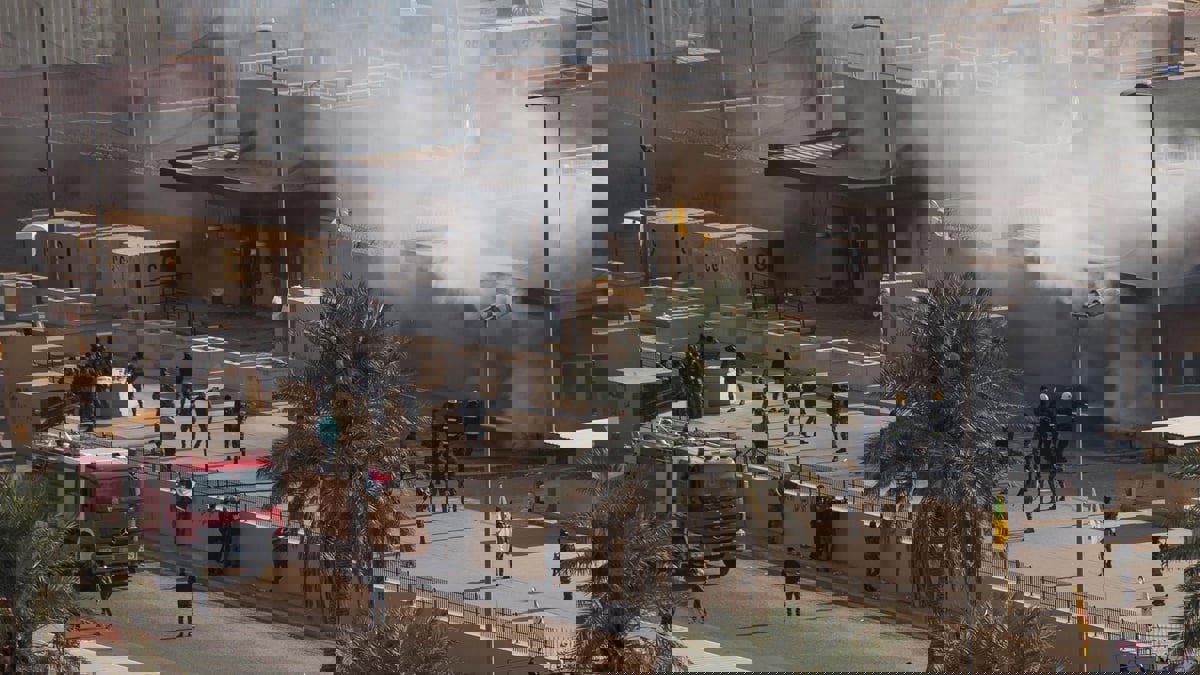  مصدران أمنيان يؤكدان قصف المنطقة الخضراء في بغداد 